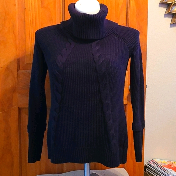 Calvin Klein Cable Knit Turtleneck Sweater - Picture 1 of 7